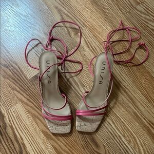 Unisa Fuchsia Strappy Heels